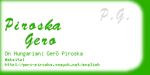 piroska gero business card